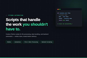 write python scripts for automation and backend tasks