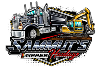 do transport logistics trucking freight and haulage logo