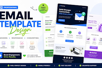 convert figma, PSD or PDF to HTML email in 6 hours