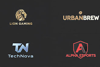 design a modern minimalist logo for your brand and gaming