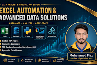 do excel automation, vba, sql, and advanced data analytics