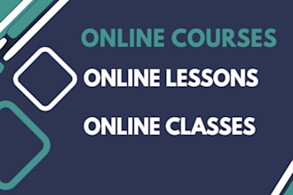 tutor in online lessons, courses and classes