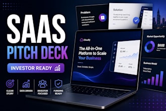 design saas startup pitch deck investor presentation funding ready slides