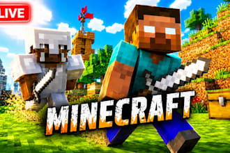 design minecraft gaming thumbnail for youtube