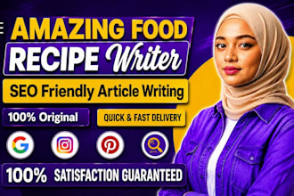 write SEO food blogs and do recipe writing for your website