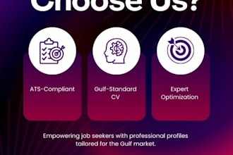 write an ats optimized professional resume for gulf job
