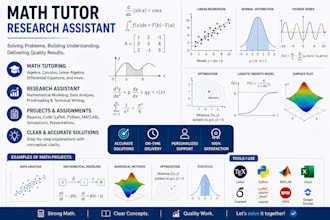 provide mathematics tutoring, research and project support