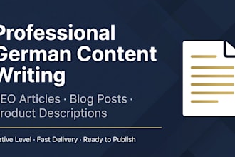 write professional german blog posts and SEO articles