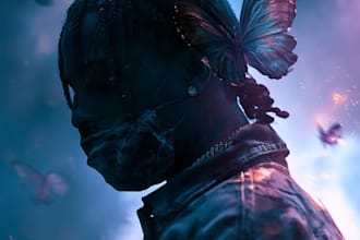 design stunning album cover or single artwork