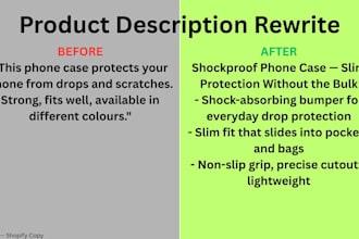 optimize your shopify product descriptions with SEO copy