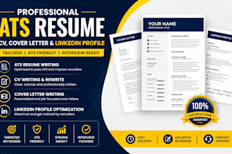 create ats resume, CV and cover letter for job seekers and career change