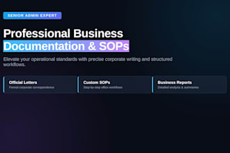 draft professional business documents and office sops