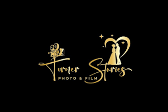 create a professional signature logo for wedding photography