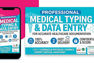 do professional medical typing and data entry