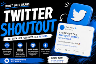 do  shoutout promote your website link to 150m USA,UK twitter