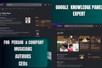 build a google knowledge panel graph for person or company