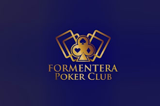 design poker room e sports game logo design