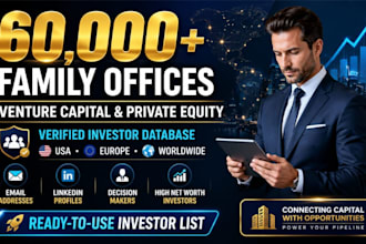 provide verified family office, venture capital and private equity email list