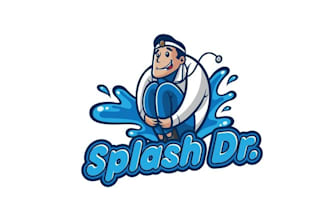 make fun pool cleaning and service business logo