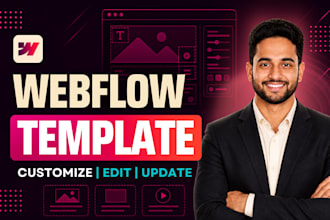 customize your webflow template, edit and  update your website