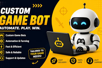 develop game bot, automation bot, ai bot, macro bot, roblox game, pc game