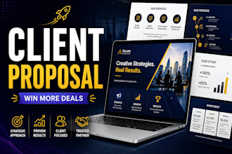 design marketing agency presentation client proposal deck for business growth