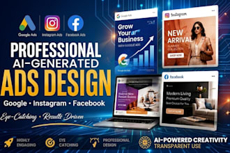 design high converting google ads instagram ads  facebook ads creatives