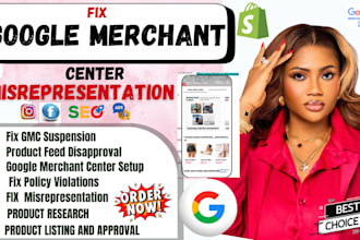 fix google merchant center suspension and misrepresentation gmc approval