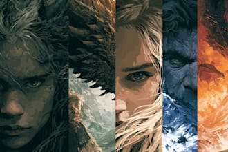 illustrate fantasy book covers and ebook covers