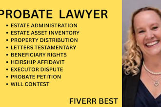 be your probate lawyer for executor disputes, succession and property matters