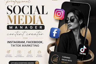 content creator social media manager for instagram facebook tiktok marketing SEO