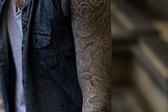 create a tattoo design of tattoo sleeve