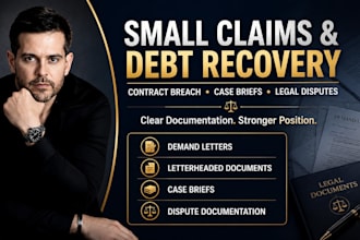 prepare small claims, debt recovery and contract dispute documents