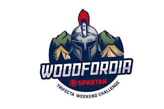 design mascot spartan race location logo