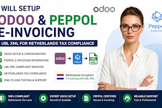 setup odoo btw and peppol e invoicing ubl xml for netherlands tax compliance