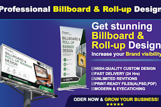 create billboard banner and roll up banner designs