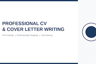 write a professional ats friendly CV and resume
