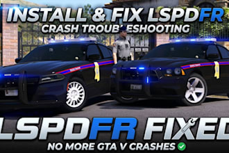 install and fix lspdfr with crash troubleshooting mods and fix gta v crashes