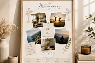 design a custom digital memory photo collage gift