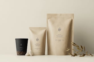 design minimal, modern and luxury packaging or label