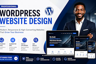 design modern wordpress website, redesign website, and elementor pro webs
