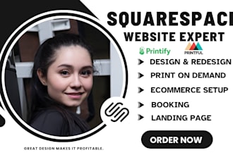 redesign squarespace website setup squarespace printify printful square booking