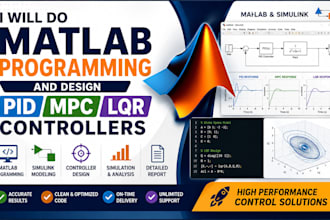 do matlab programming and design pid mpc and lqr controllers