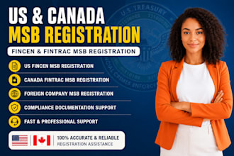 do US, canada msb registration with fincen and fintrac for foreign company