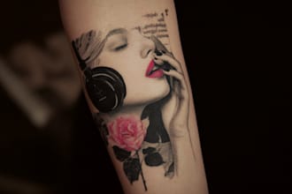 create custom and realism tattoo design