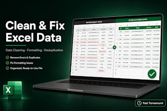 fix and clean your messy excel spreadsheet data