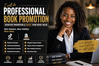 do professional book promotion, booktok promotion and boost your book sales