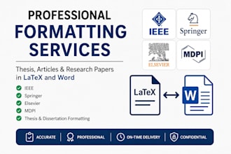 professionally format your thesis or paper for ieee, springer, elsevier, API