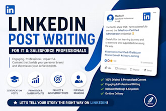 write professional linkedin posts