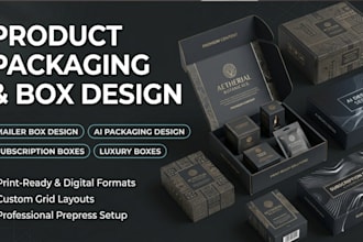 product packaging design, mailer box, ai generated packaging design, box design